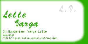 lelle varga business card